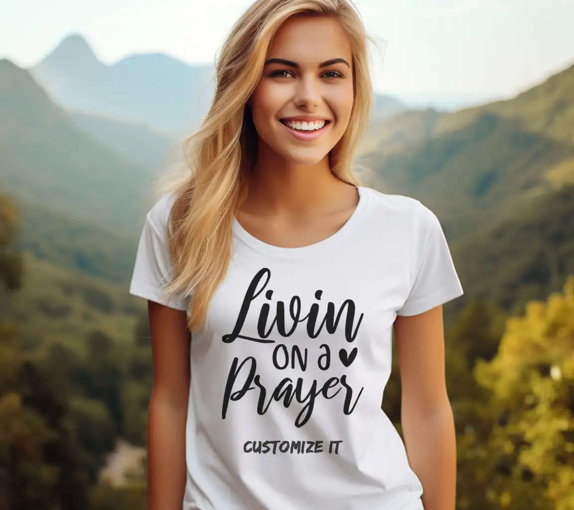 Living on a Prayer  Quote SVG - Christian Design SVG