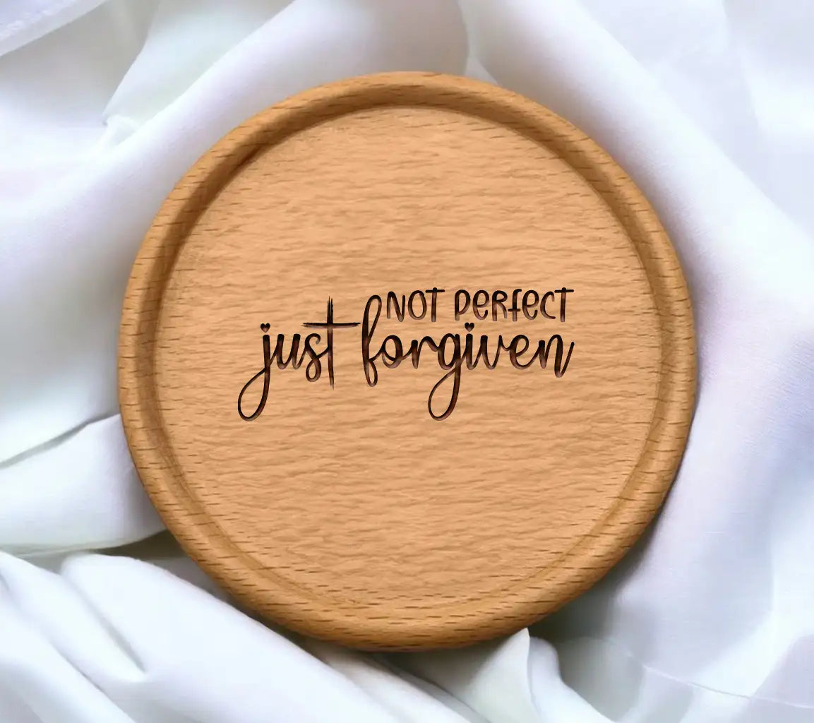 Not Perfect, Just Forgiven Cursive SVG Design - Christian Graphic SVG