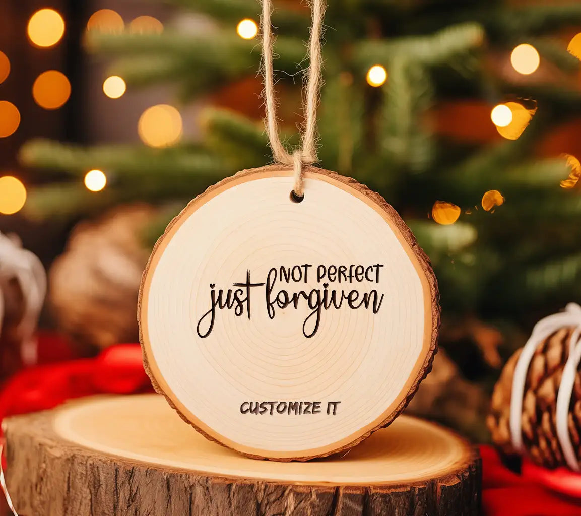 Not Perfect, Just Forgiven Cursive SVG Design - Christian Graphic SVG