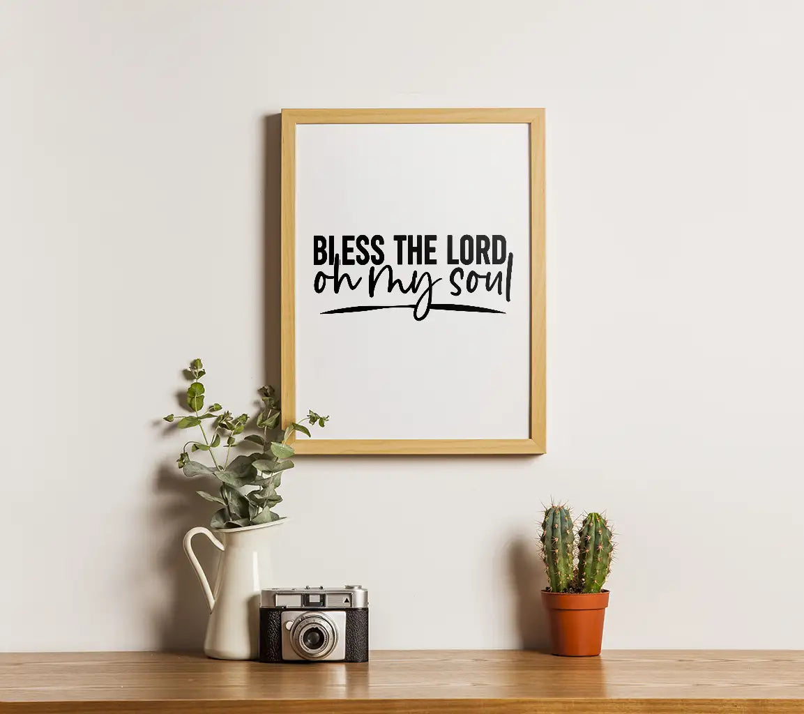 Bless the Lord Oh My Soul -  Christian SVG Logo SVG