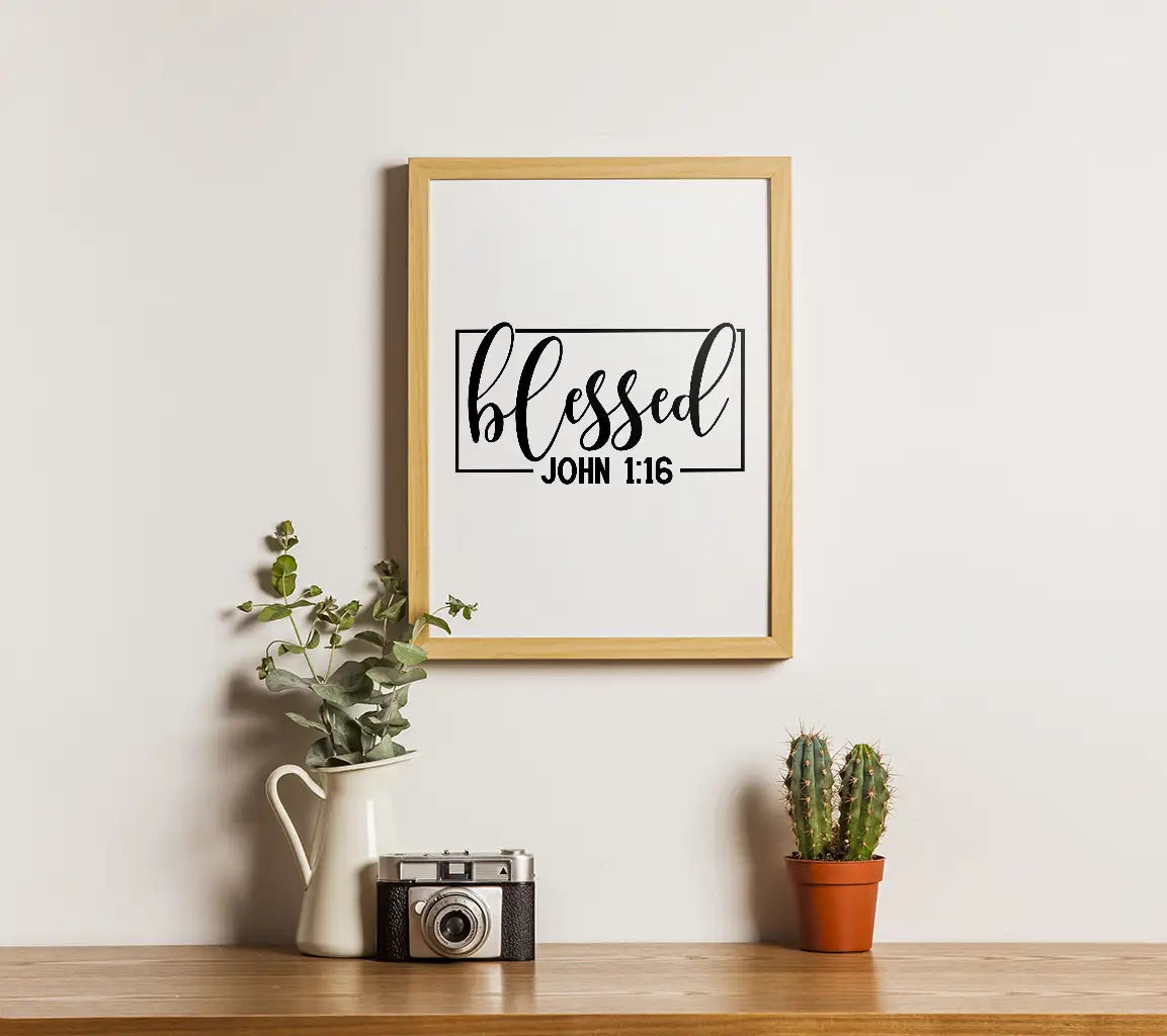 Blessed Bible Verse SVG -  Christian Design SVG