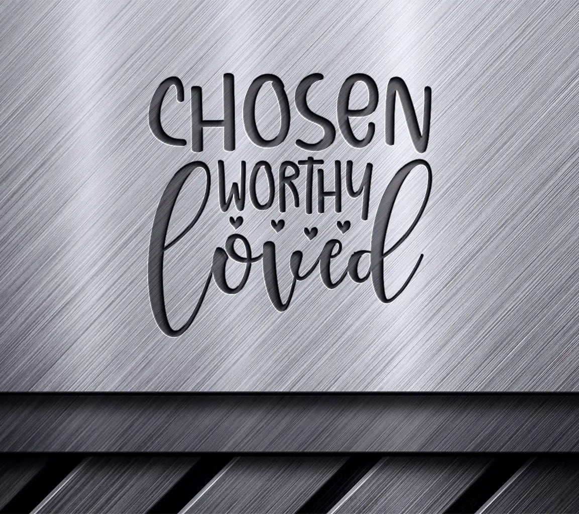 Cursive The Word Chosen SVG - Christian Design SVG