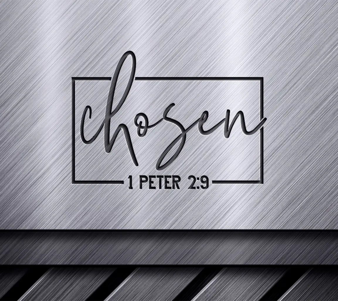 Cursive The Word Chosen SVG - Christian Design SVG