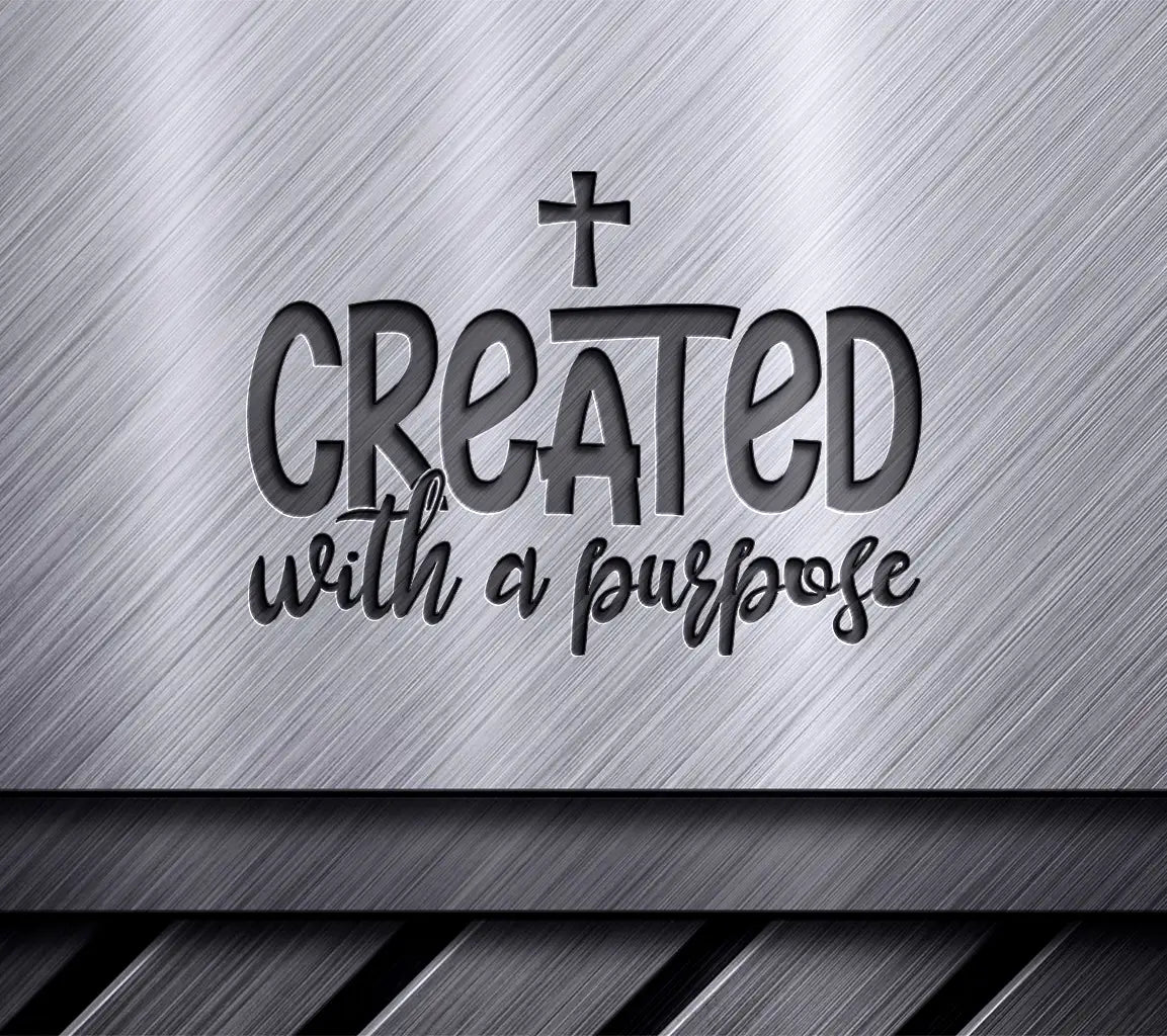 Christian Cross Logo SVG - Created With A Purpose  Design SVG