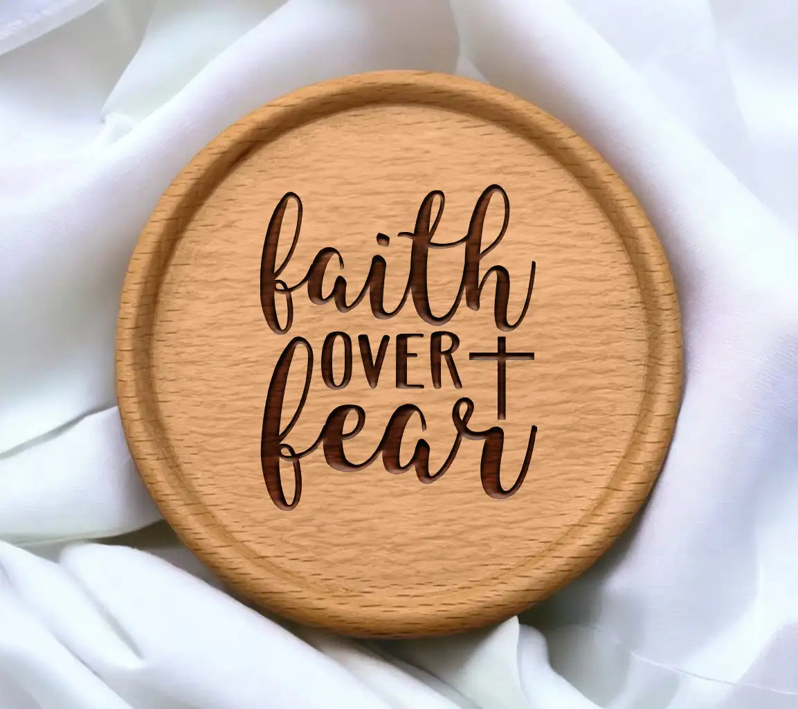 Faith Over Fear Cross SVG - Christian Design SVG