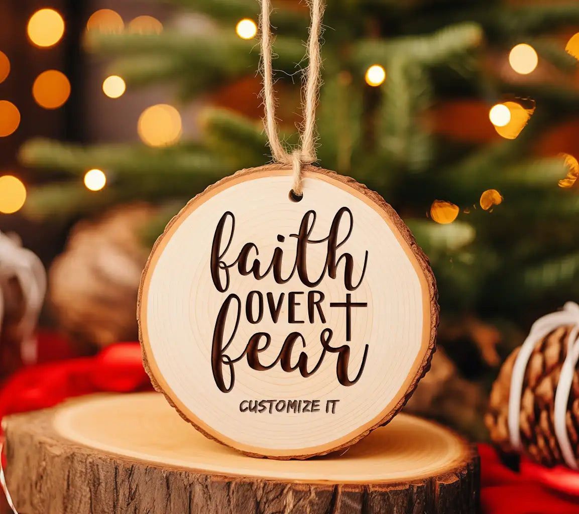 Faith Over Fear Cross SVG - Christian Design SVG