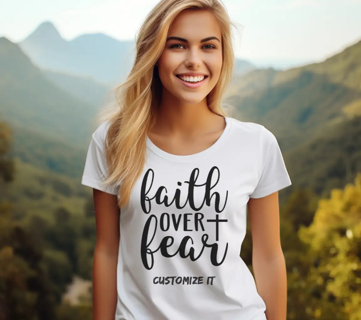 Faith Over Fear Cross SVG - Christian Design SVG