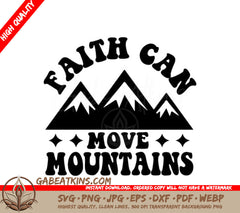 Faith Can Move Mountains SVG -  Mountain Logo Design SVG