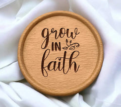 Grow In Faith SVG -  Christian Quote Design SVG