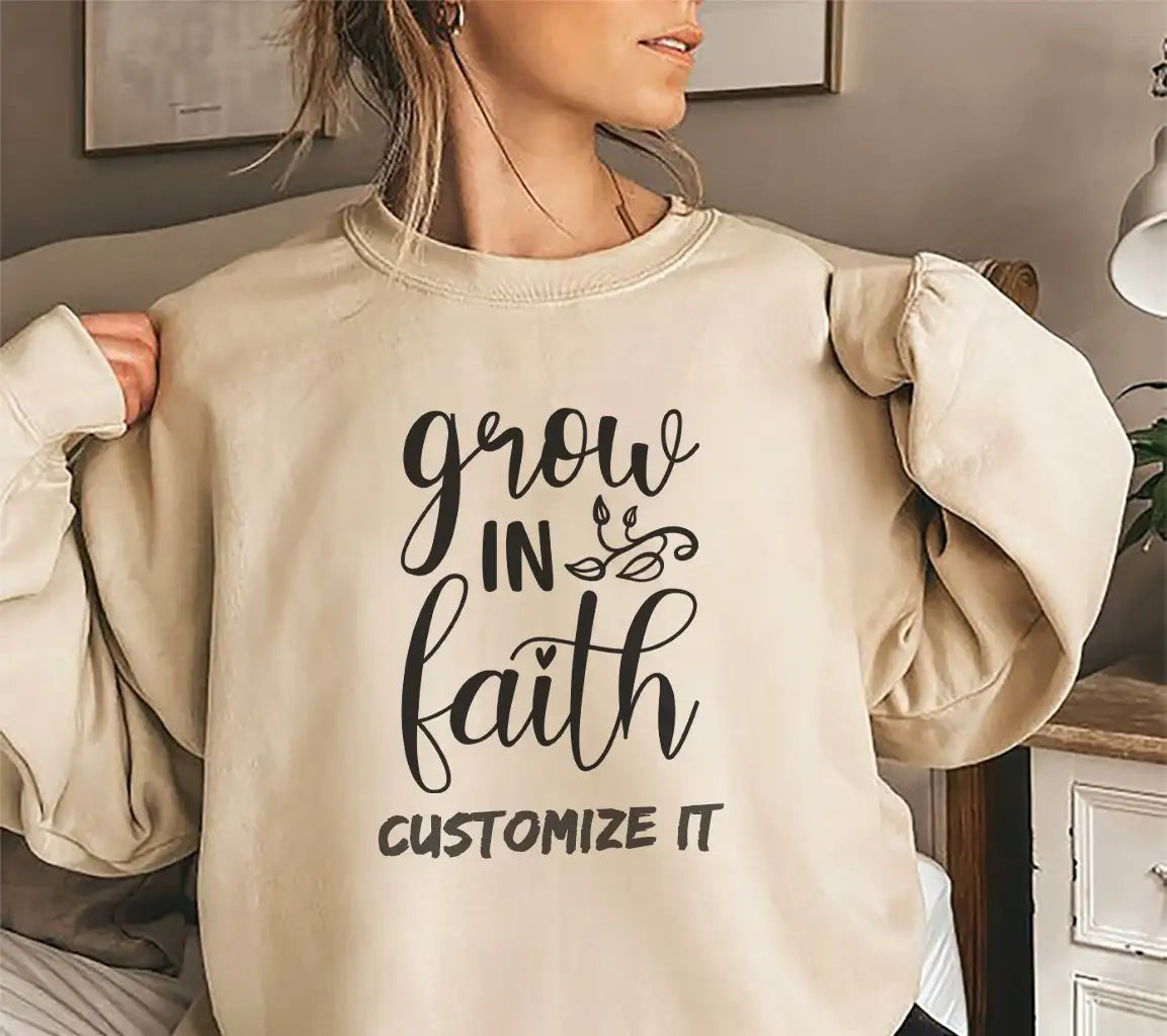 Grow In Faith SVG -  Christian Quote Design SVG