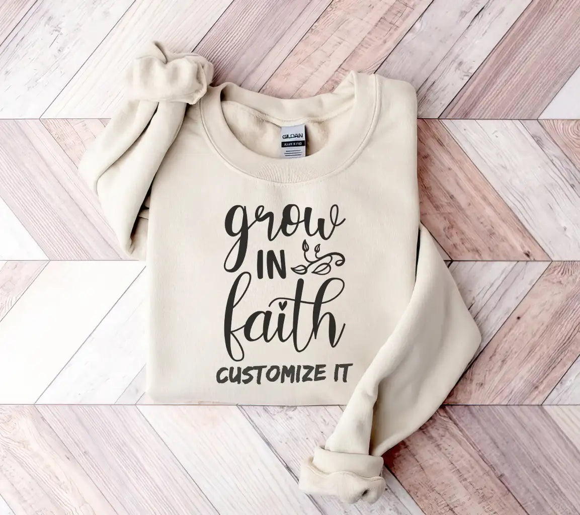 Grow In Faith SVG -  Christian Quote Design SVG