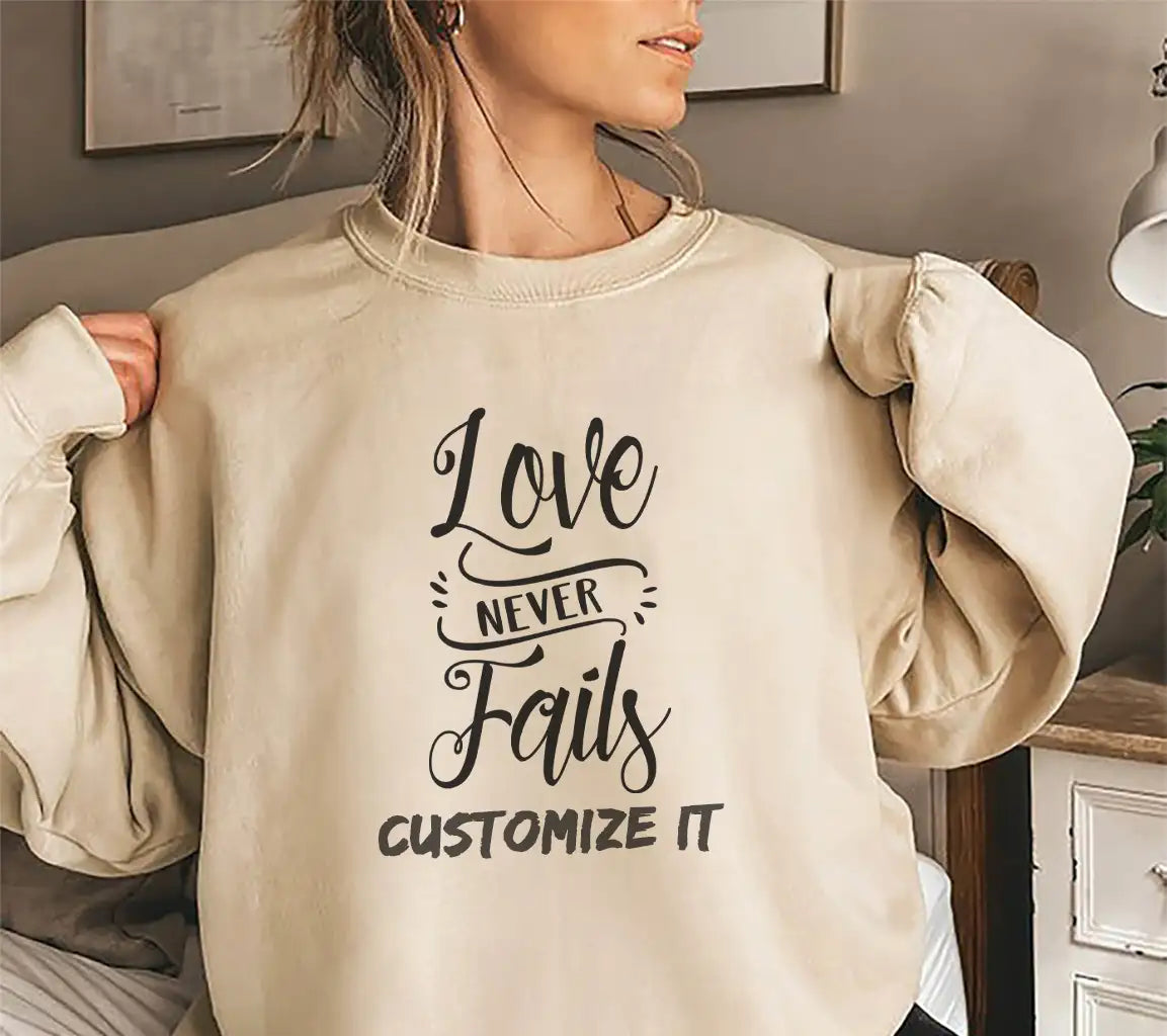 Love Never Fails  SVG Design - Christian Quote SVG