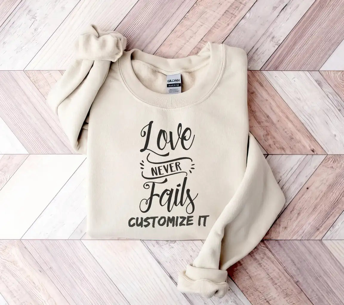 Love Never Fails  SVG Design - Christian Quote SVG