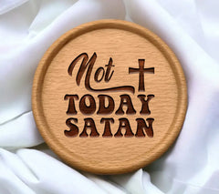 Not Today Satan SVG - Christian Cross Design SVG