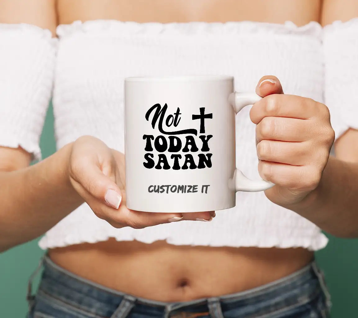 Not Today Satan SVG - Christian Cross Design SVG