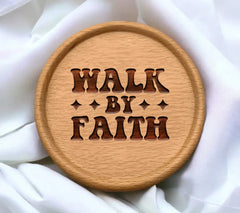 Walk By Faith SVG -  Christian Sign Design SVG