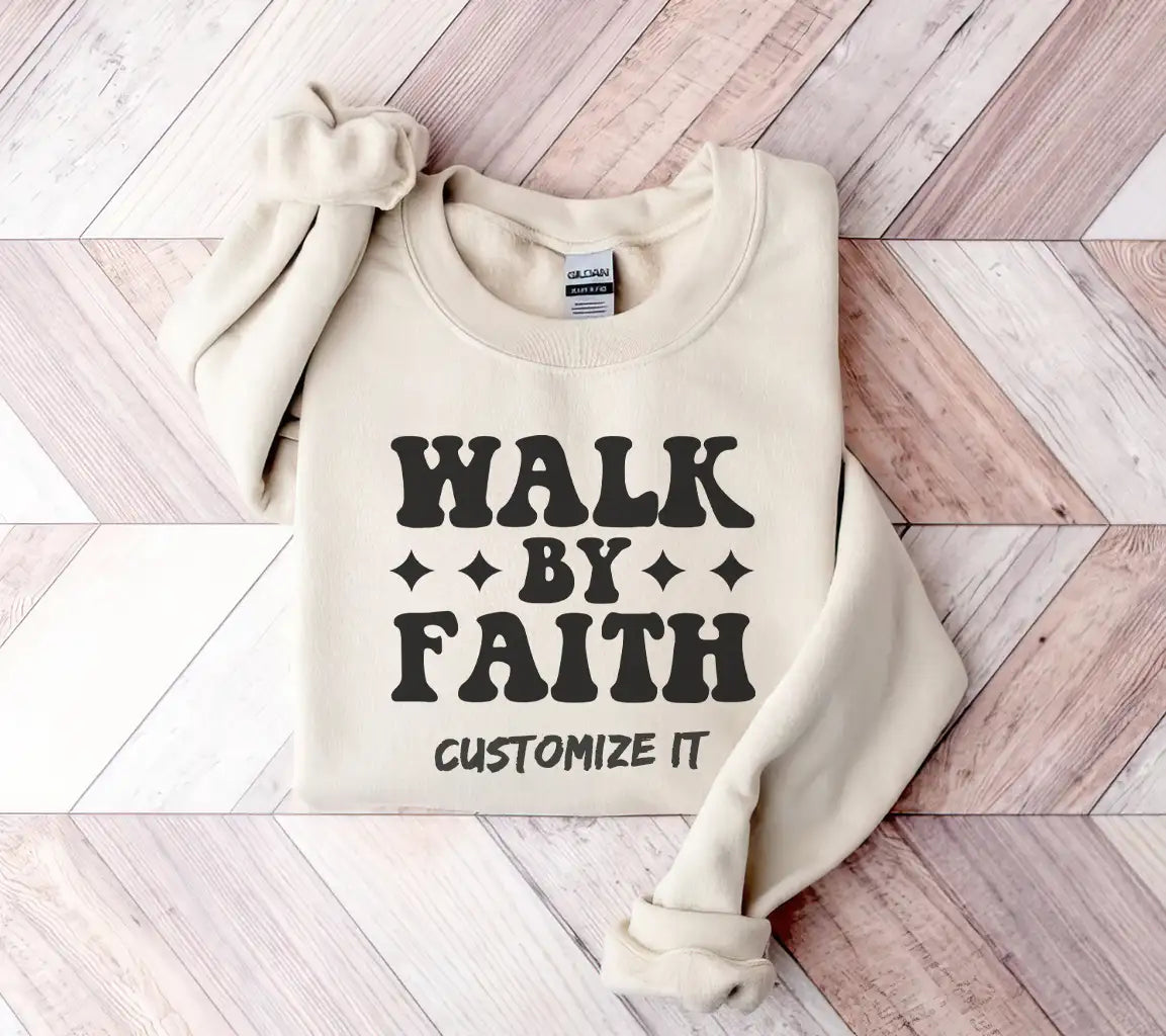 Walk By Faith SVG -  Christian Sign Design SVG