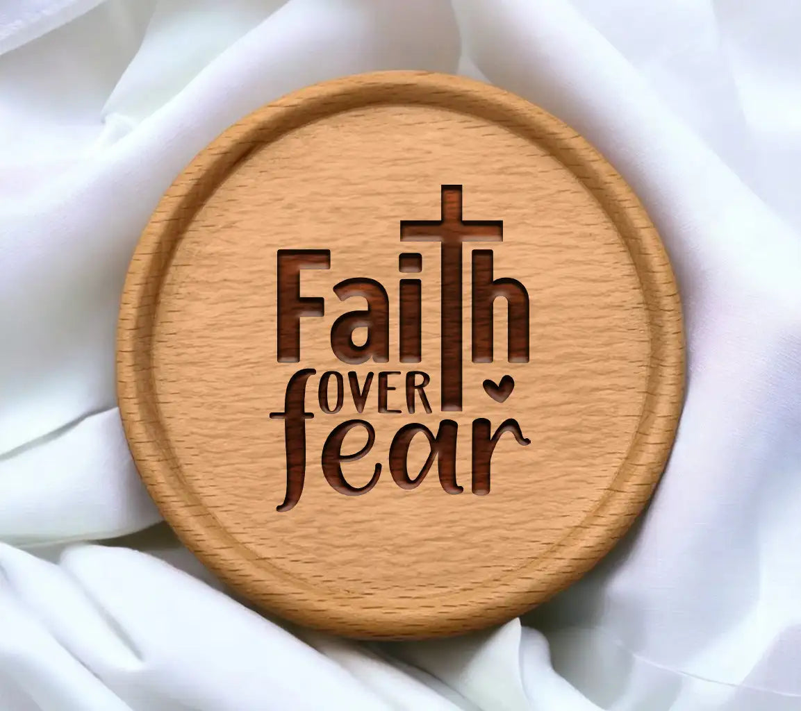 Faith Over Fear Cross SVG -  Christian Design SVG