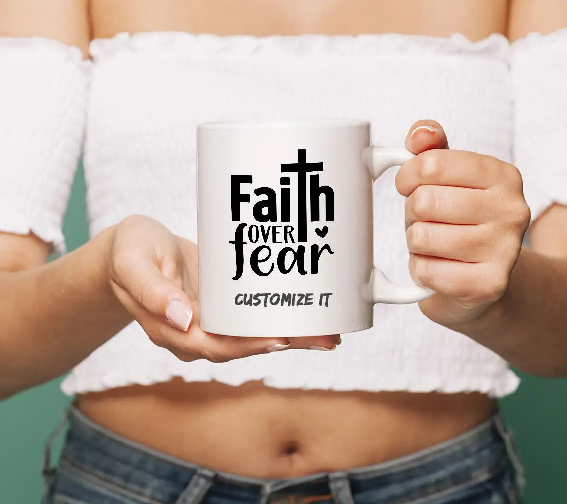 Faith Over Fear Cross SVG -  Christian Design SVG