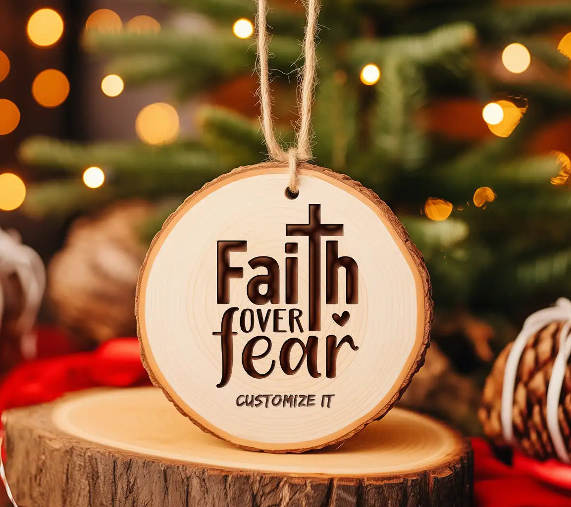 Faith Over Fear Cross SVG -  Christian Design SVG