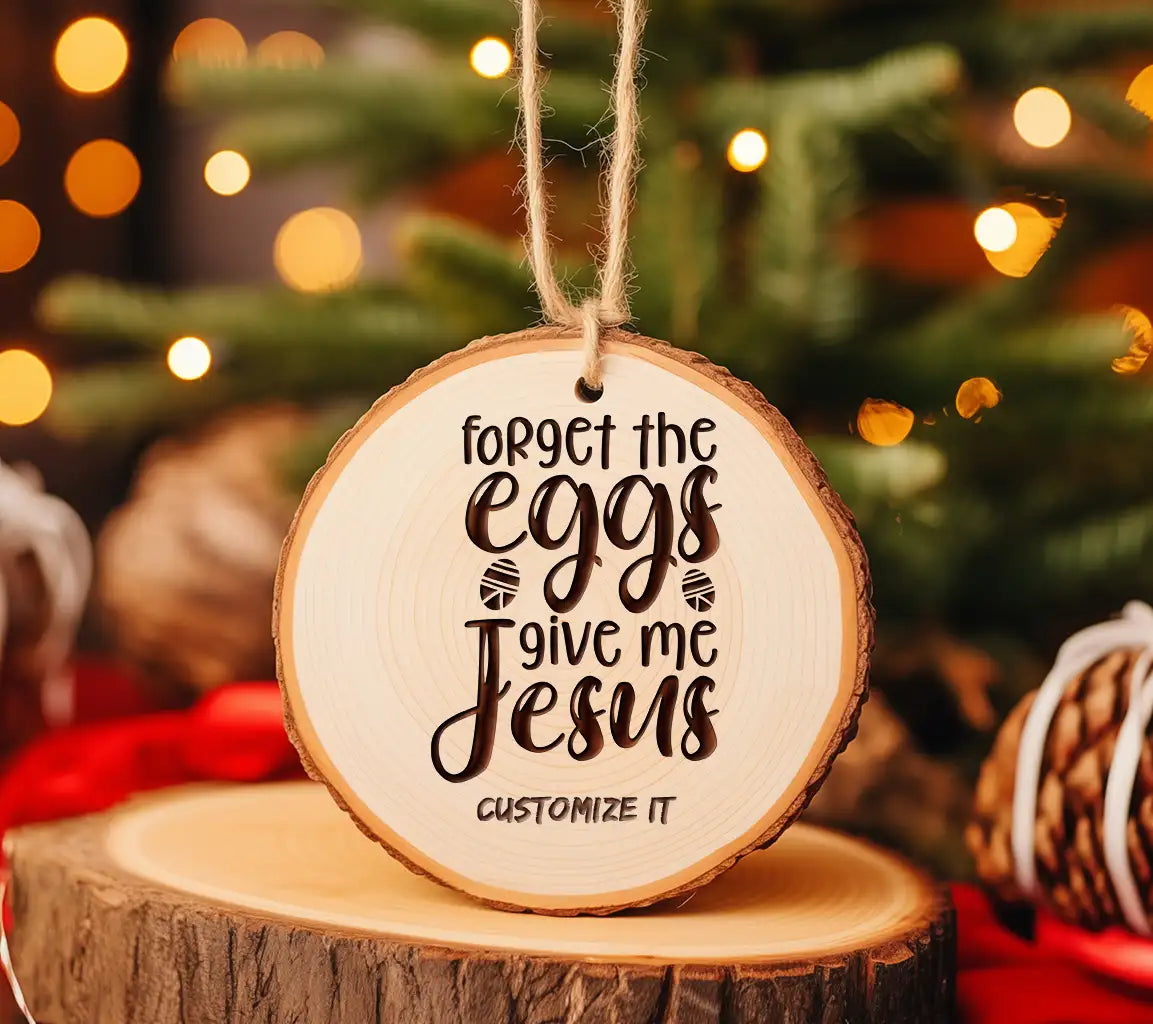 Forget The Eggs, Give Me Jesus SVG - Christian Design SVG