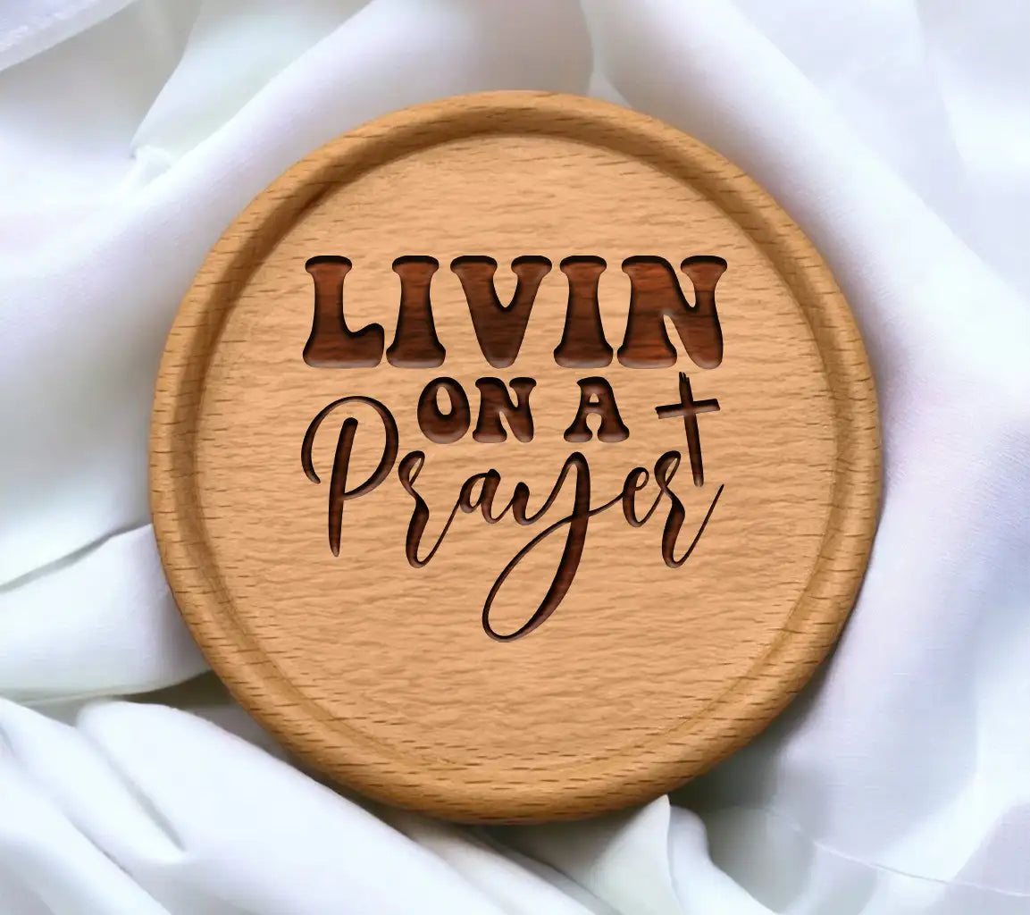 Livin on a Prayer Cross SVG - Christian Graphic Design SVG