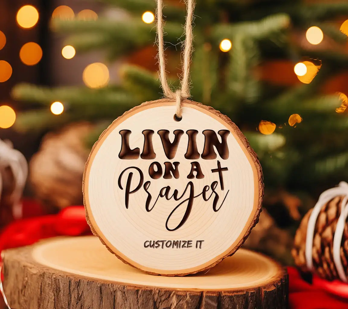 Livin on a Prayer Cross SVG - Christian Graphic Design SVG