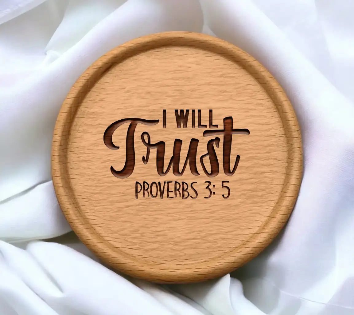 I Will Trust Proverbs 35 SVG - Christian Design on White Background SVG