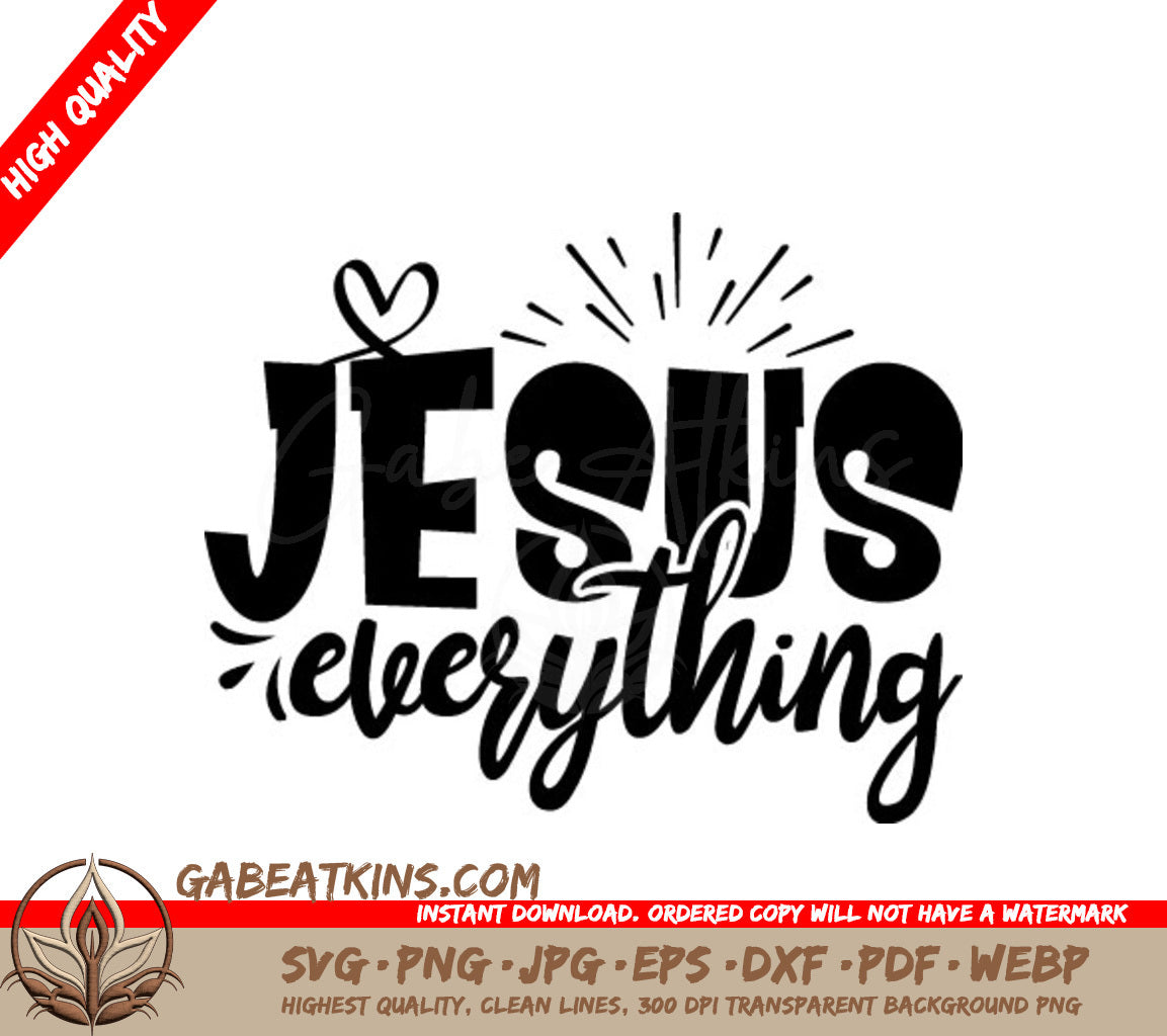  Jesus Is Everything Christian SVG Logo SVG