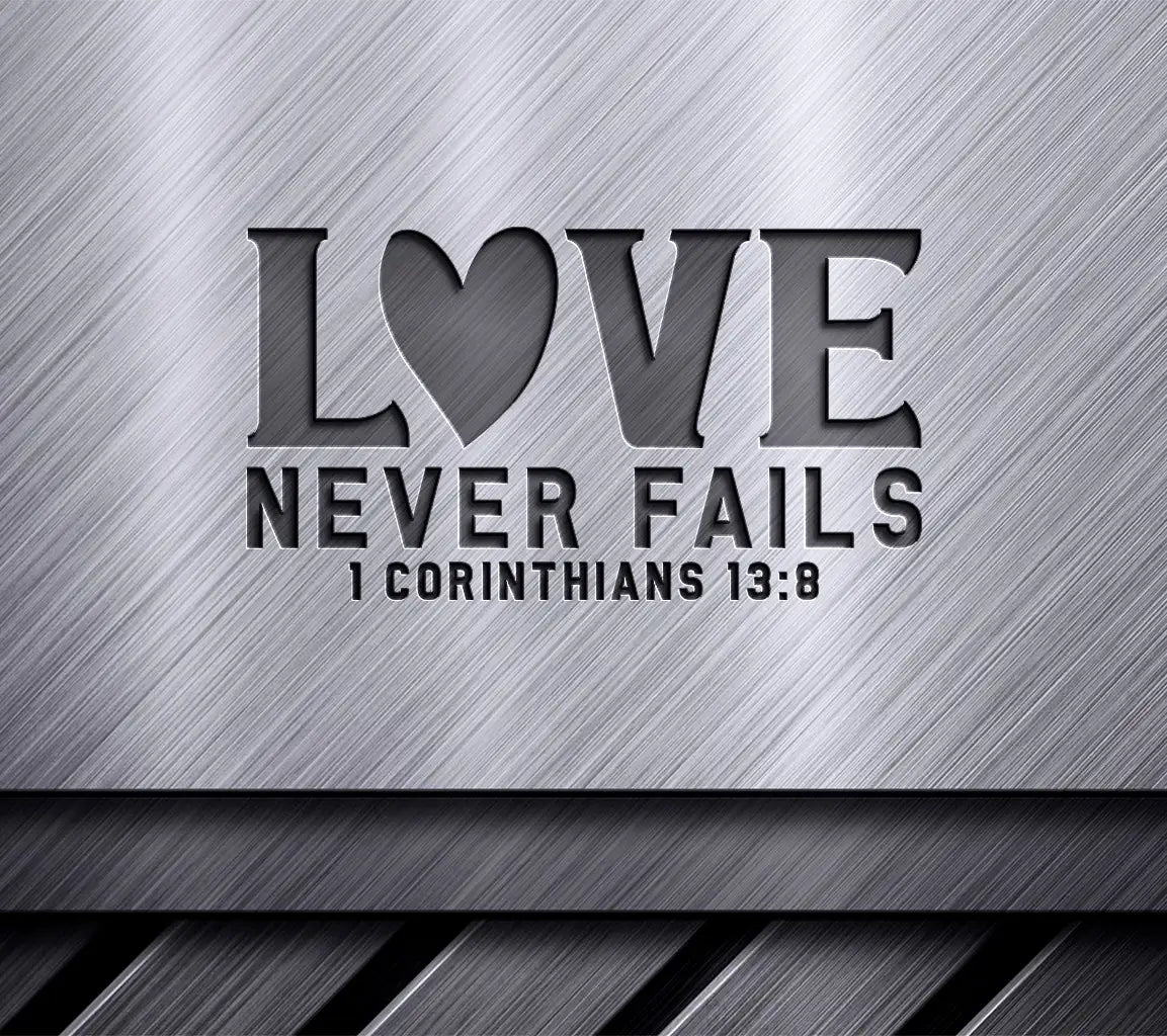 Christian Love Never Fails SVG -  Heart Logo SVG