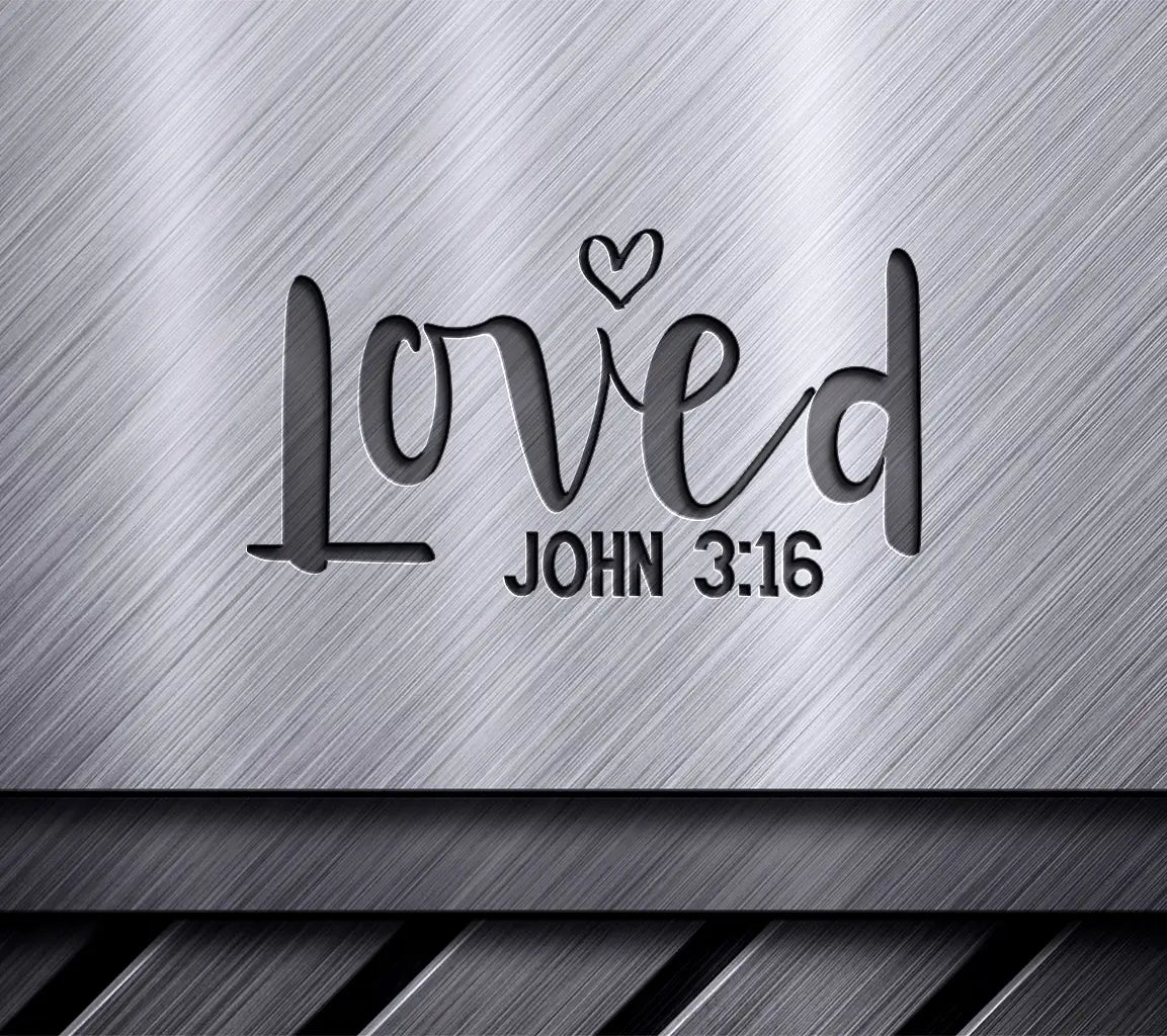 White Heart Loved Christian SVG Design SVG