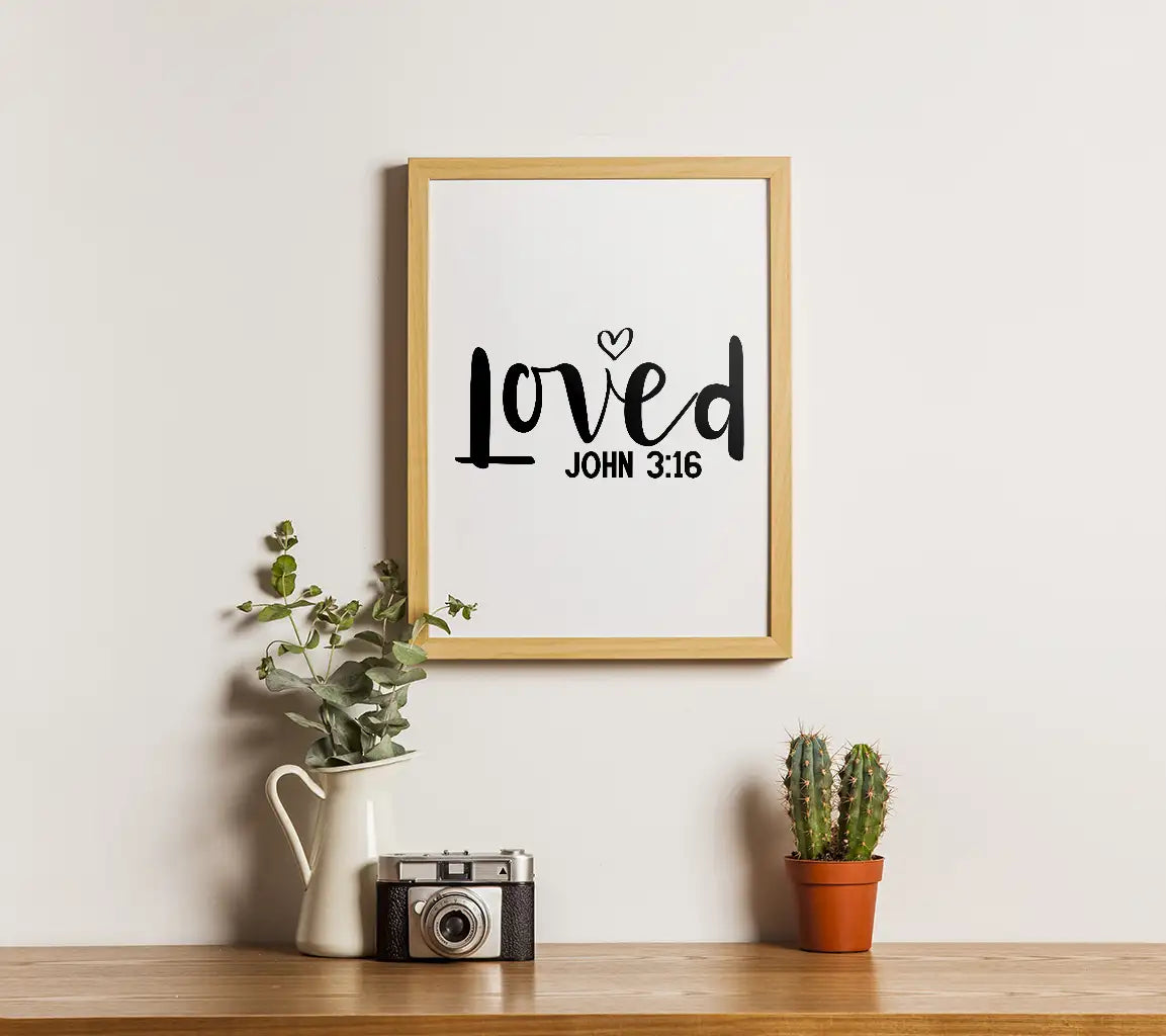 White Heart Loved Christian SVG Design SVG