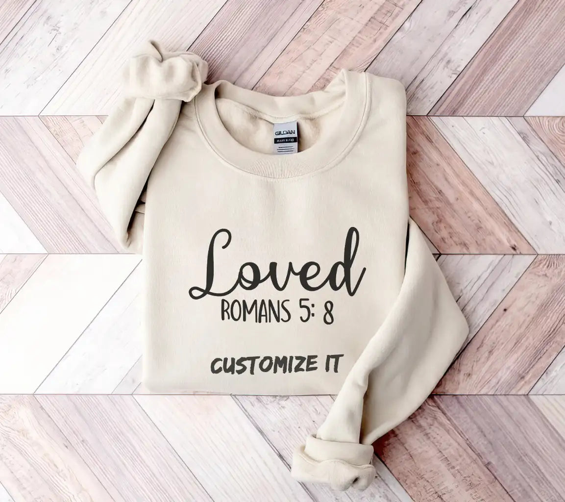 Loved Bible Verse SVG - Christian Design, Romans 58 SVG