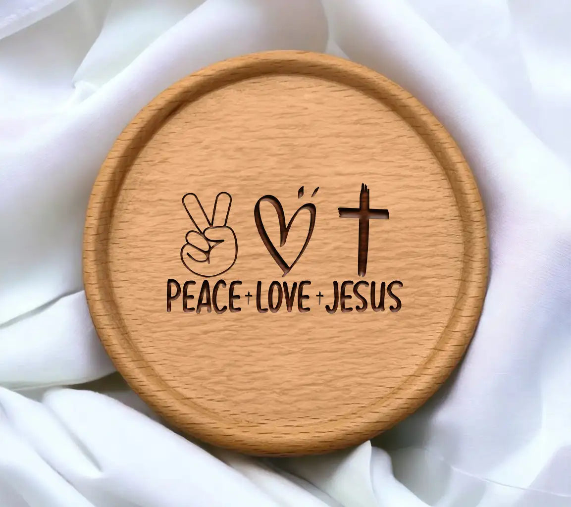 Peace, Love, Jesus SVG Christian Heart, Peace Sign, and Cross Design SVG