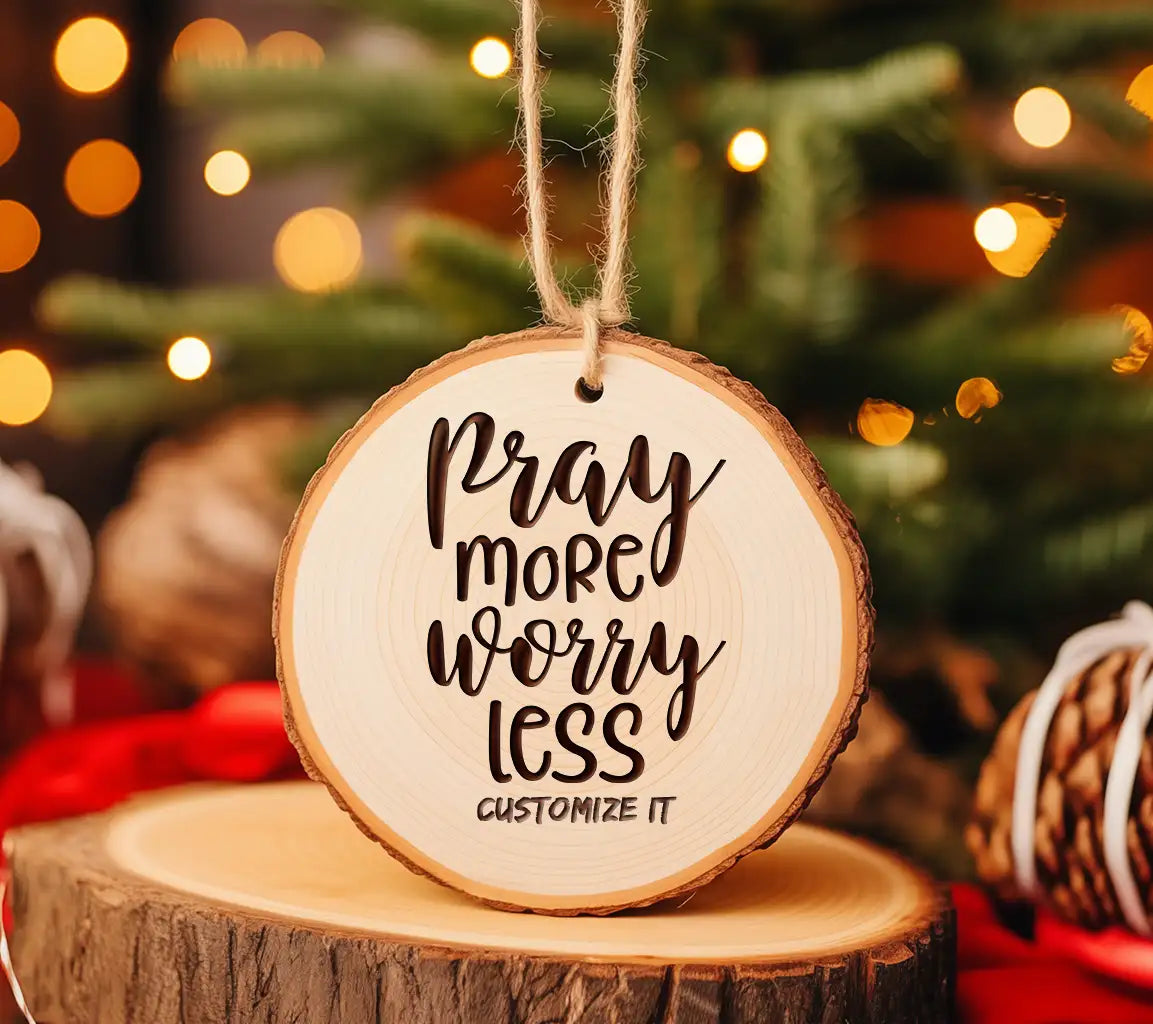 Pray More Worry Less SVG - Christian Design White Background SVG