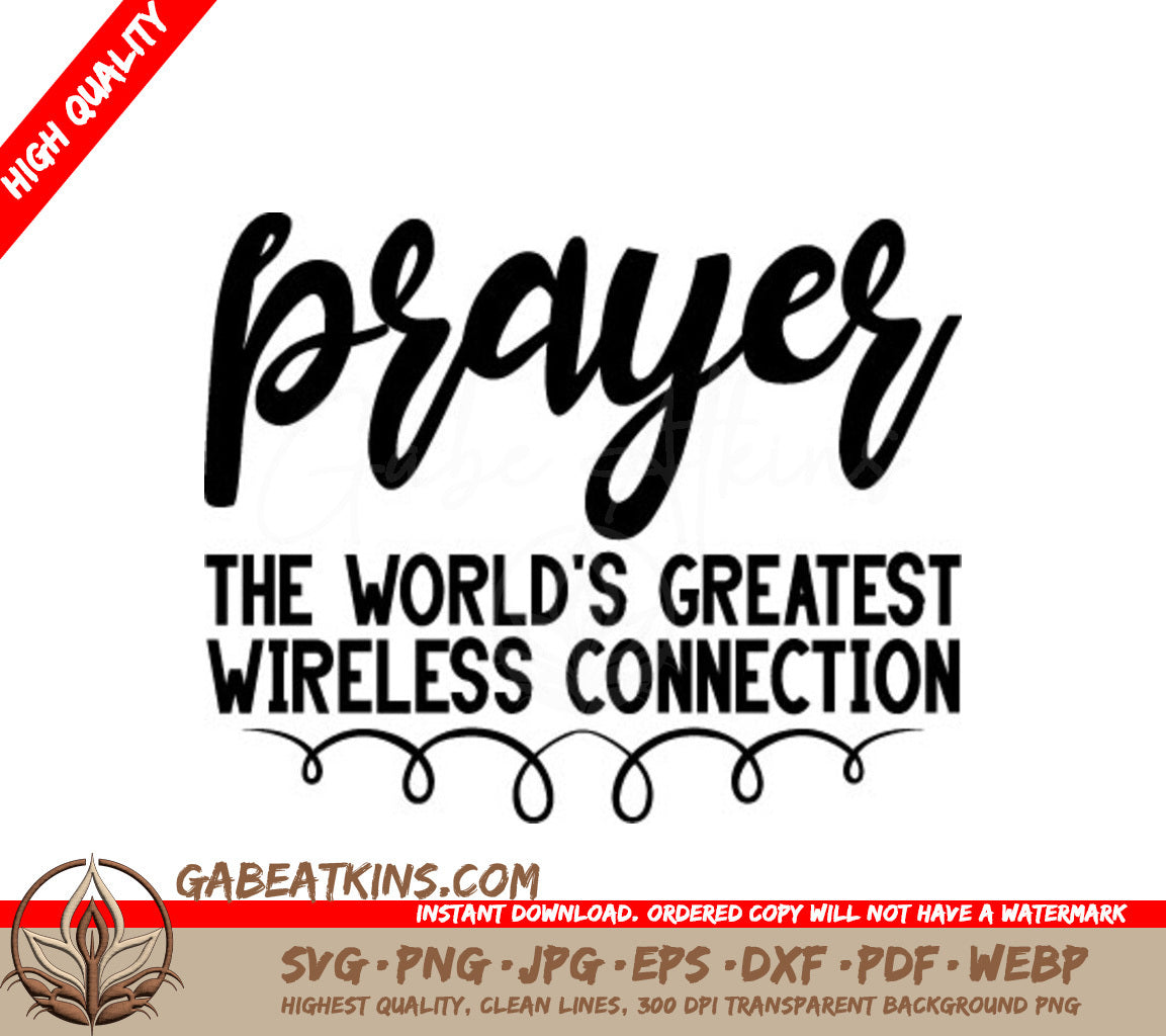 Christian Prayer SVG Worlds Greatest Wireless Connection SVG