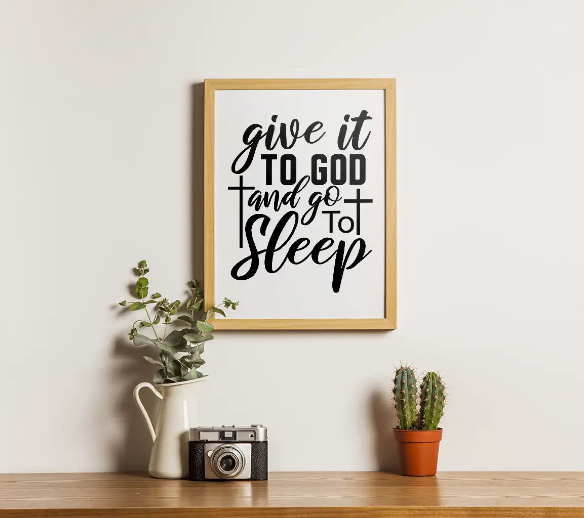 Give It To God & Go To Sleep SVG - Christian Design SVG