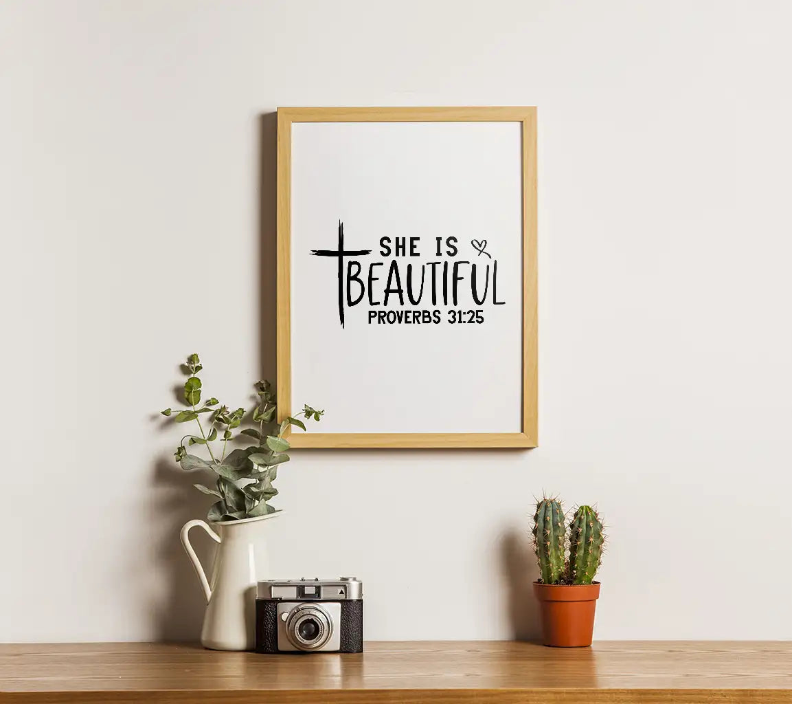  Cross She Is Beautiful SVG - Christian Design SVG