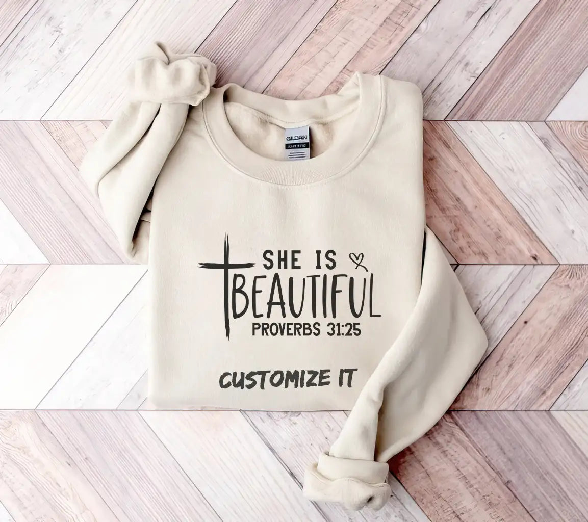  Cross She Is Beautiful SVG - Christian Design SVG