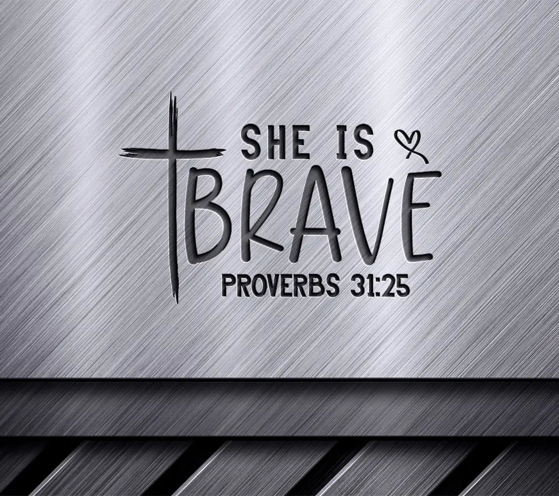 She Is Brave -  Cross Logo SVG SVG