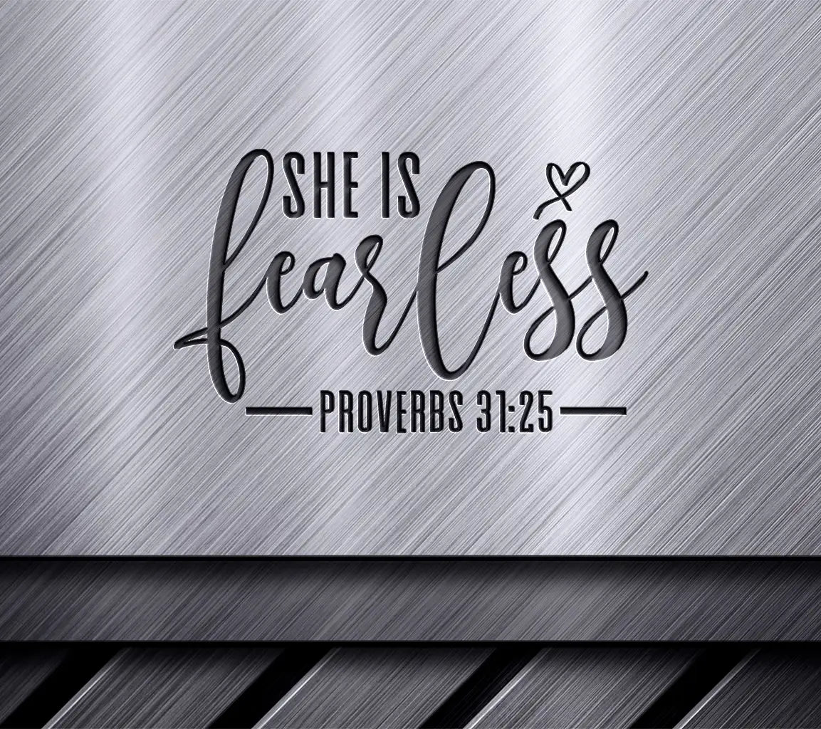 She Is Fearless SVG - Christian Design with Heart SVG