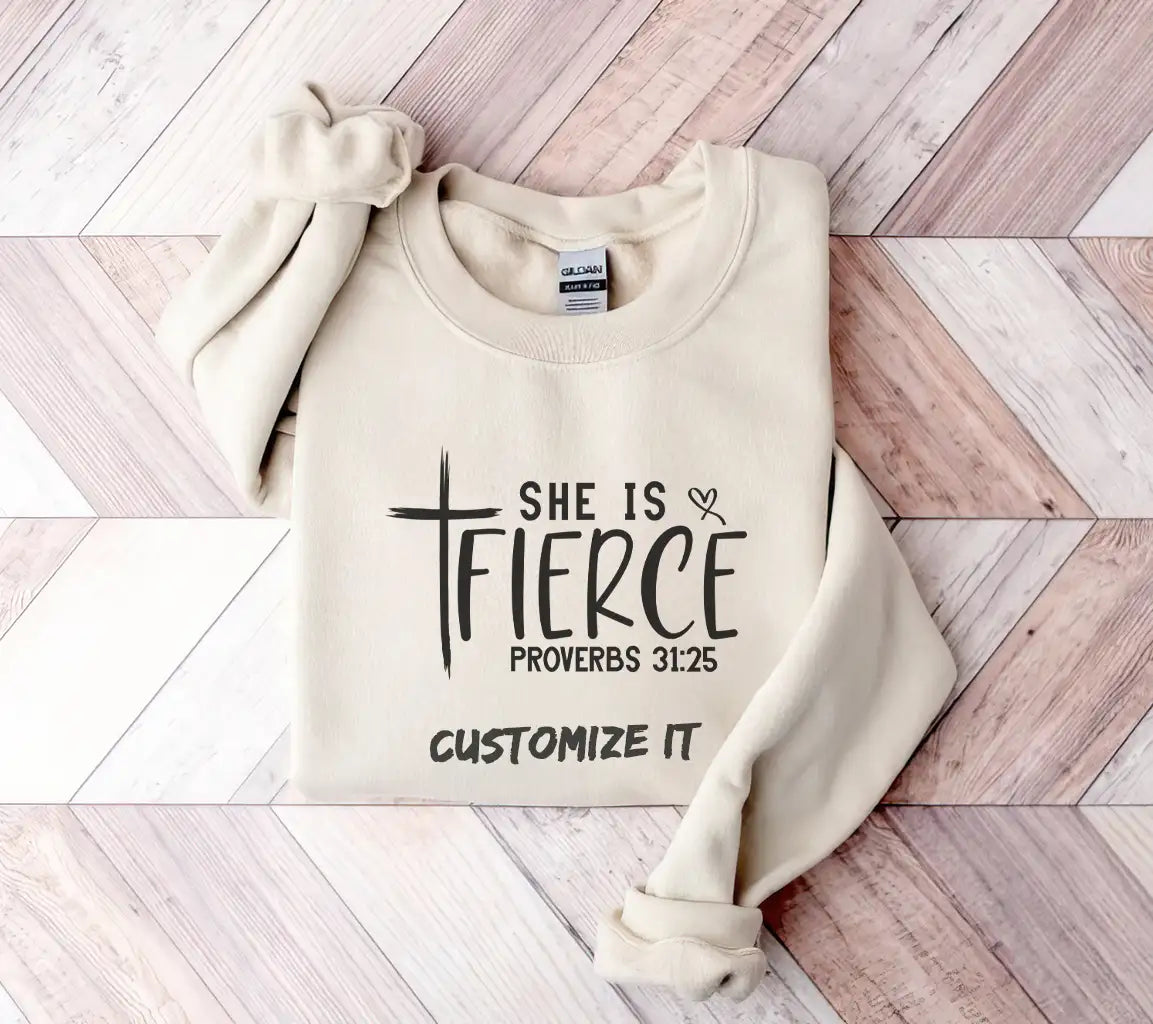  Christian She Is Fierce Cross Logo SVG SVG