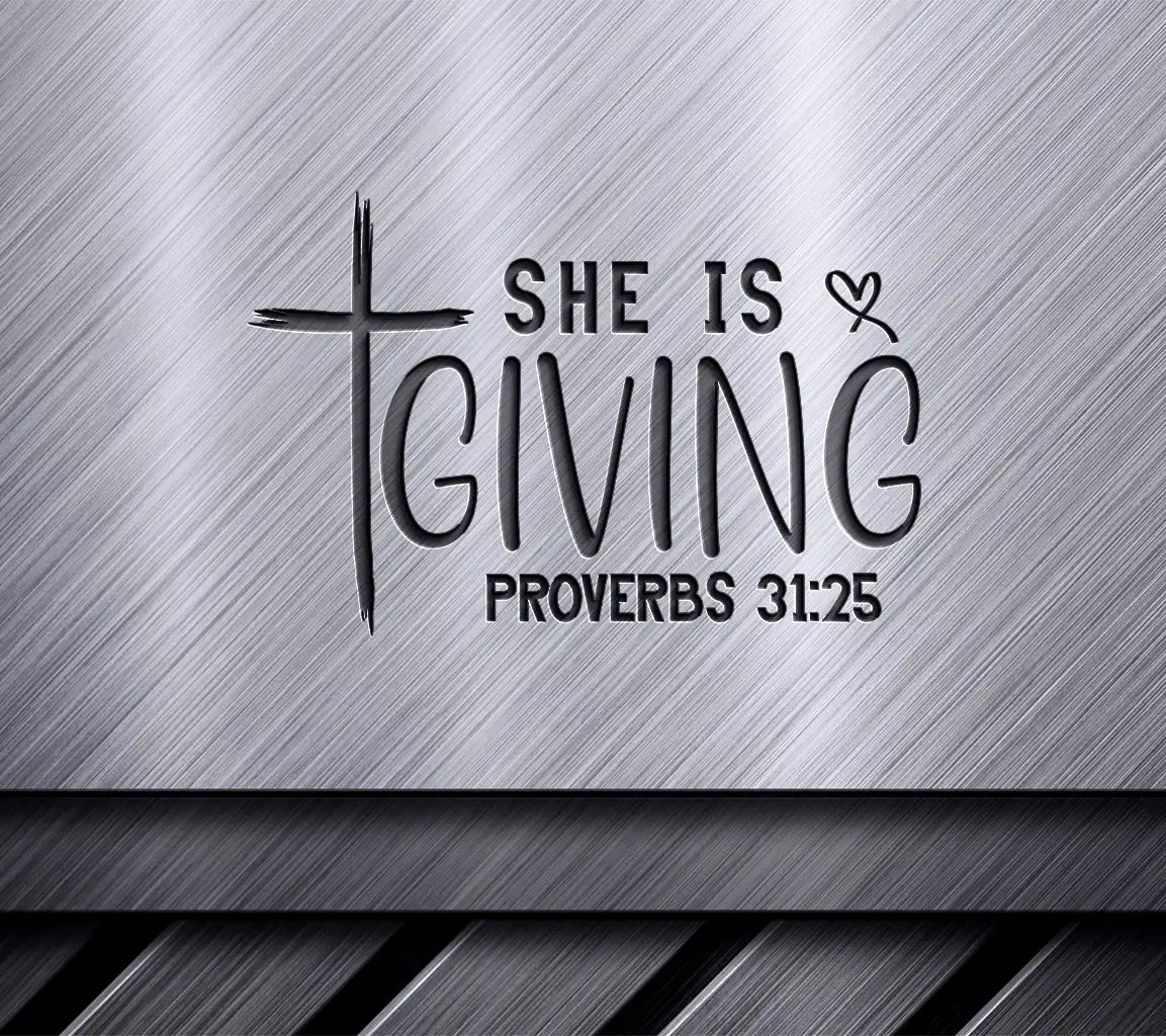 Christian She Is Giving Cross Logo SVG SVG