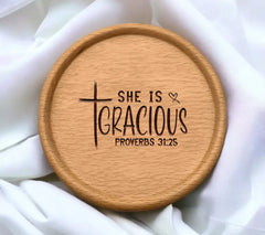 She Is Gracious -  Cross Logo SVG SVG