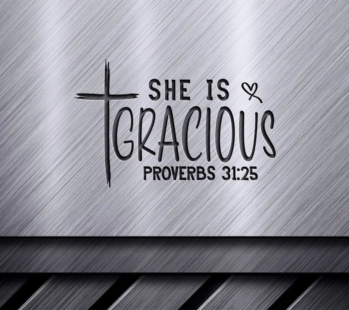 She Is Gracious -  Cross Logo SVG SVG