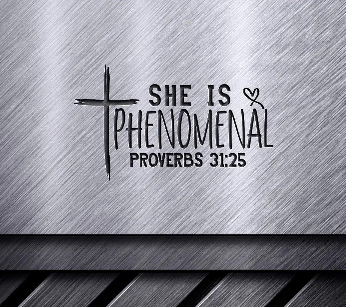 She Is Phenomenal -  Cross Logo SVG SVG