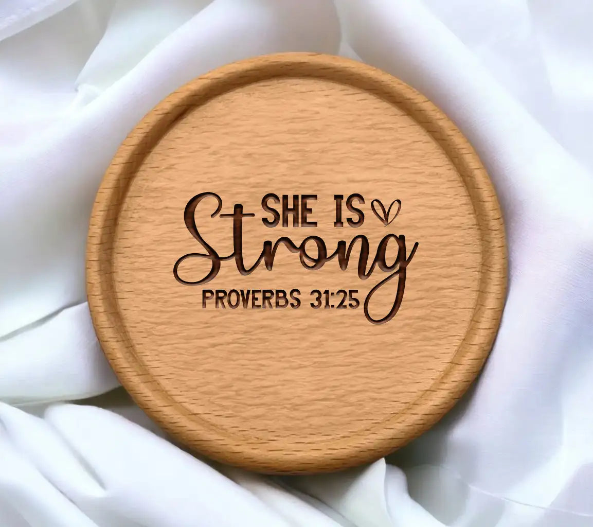 She Is Strong SVG - Christian Bible Verse Design SVG