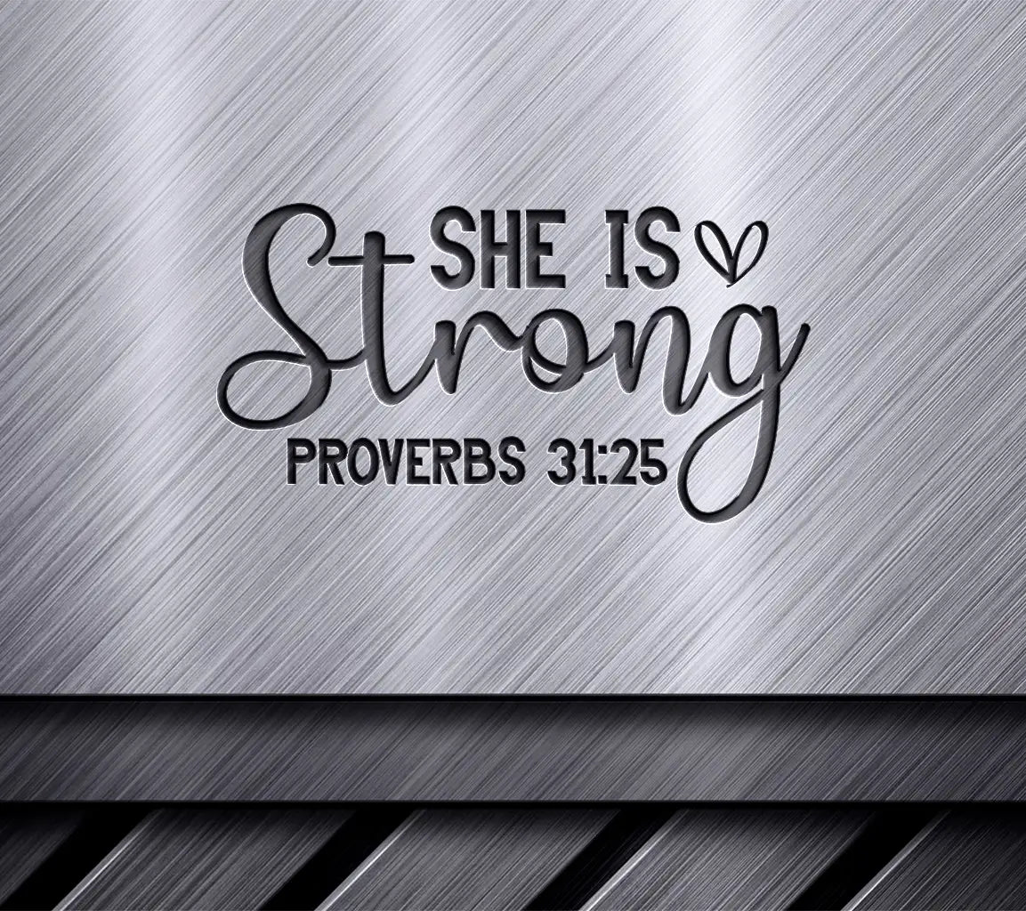 She Is Strong SVG - Christian Bible Verse Design SVG