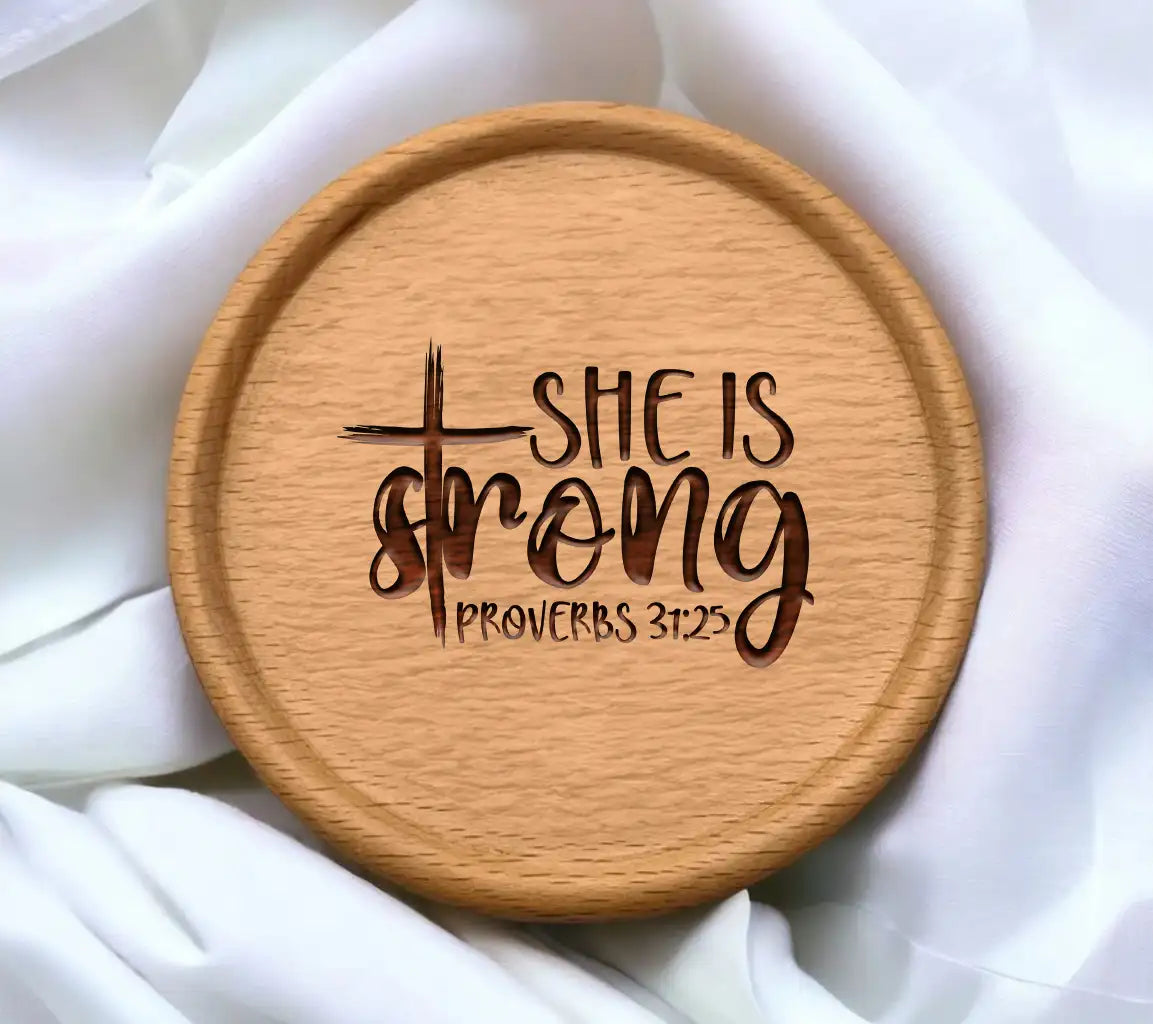 She Is Strong SVG - Christian Bible Verse Design SVG