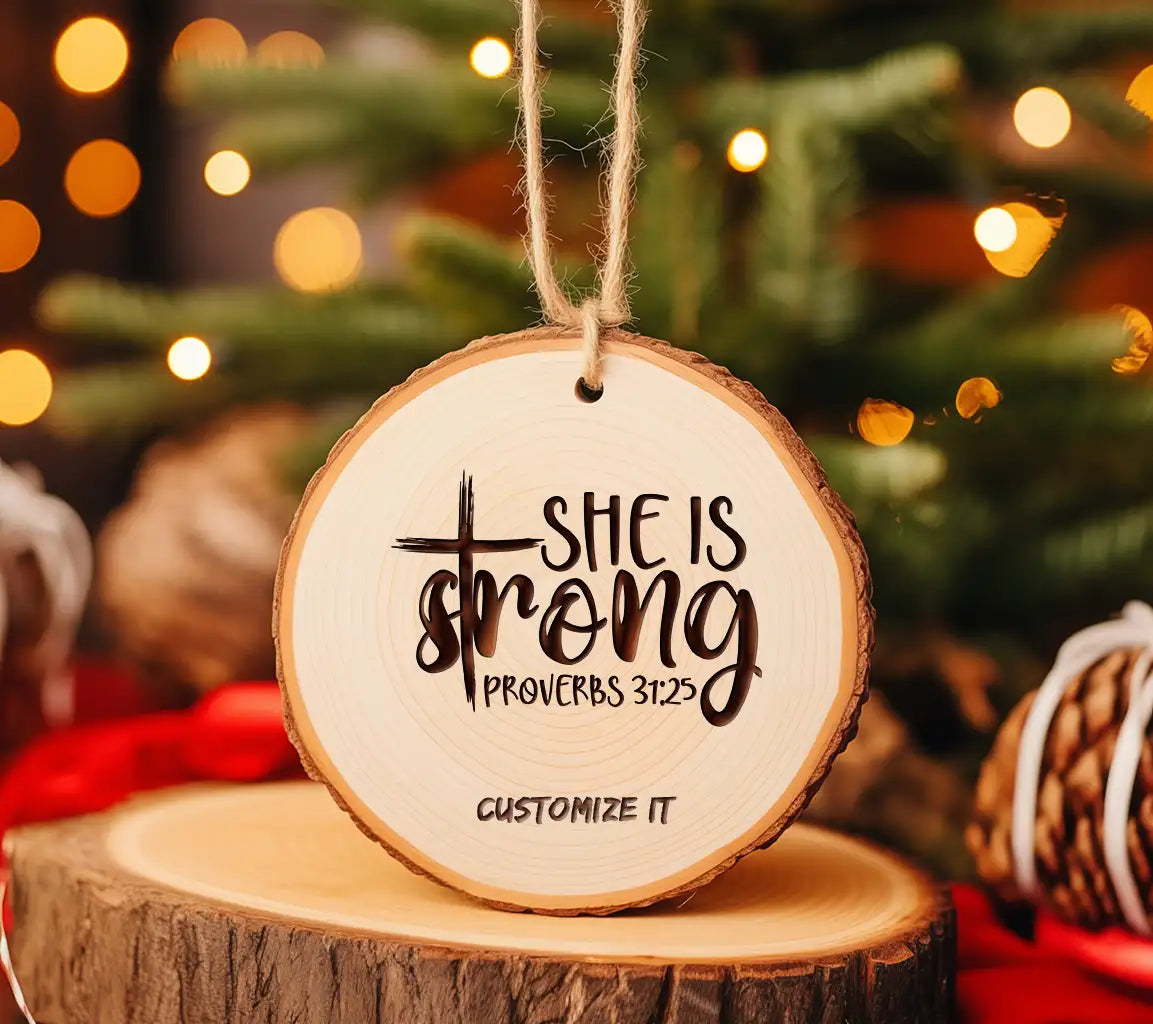 She Is Strong SVG - Christian Bible Verse Design SVG